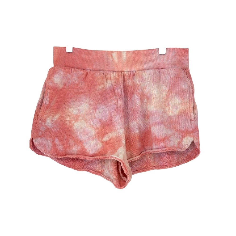 Victoria's Secret On Point Shorts Pink Tie Dye Fleece Logo‎ Large